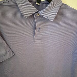 Peter Millar blue and White Polo Shirt